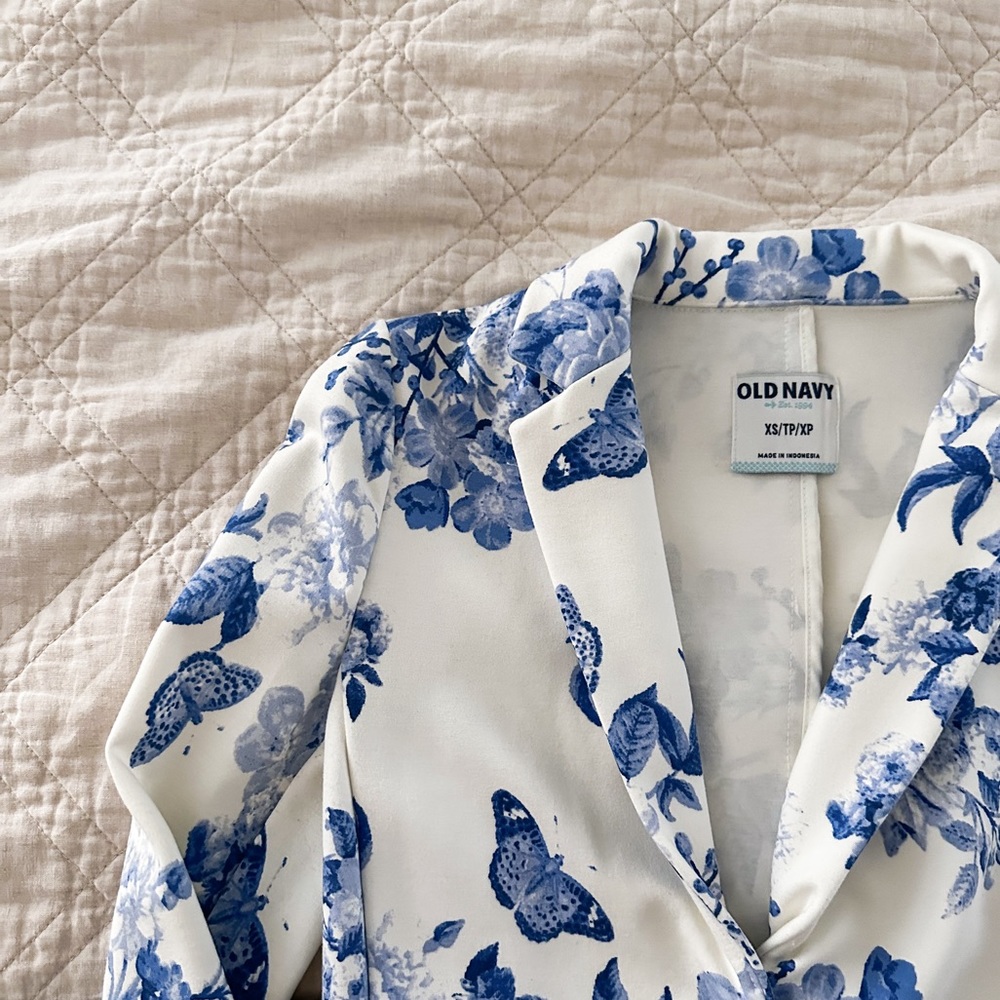 Floral Blazer with Butterflies